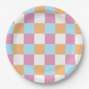 Assiettes En Carton Plaques papier Motif de tableau de contrôle coloré