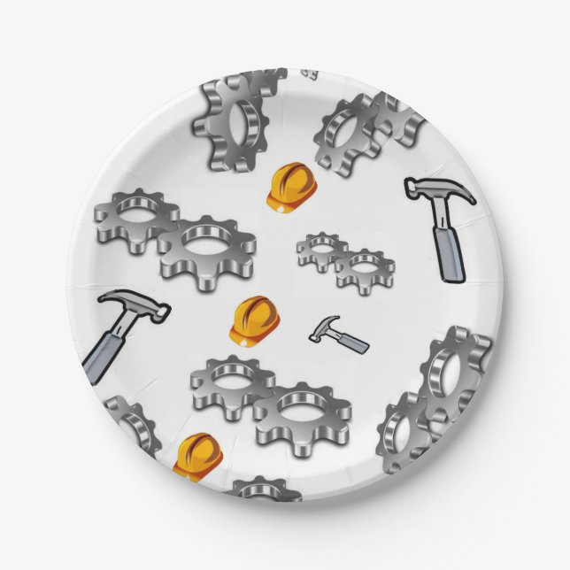 Assiettes En Carton Plaques papier Outils (Devant)