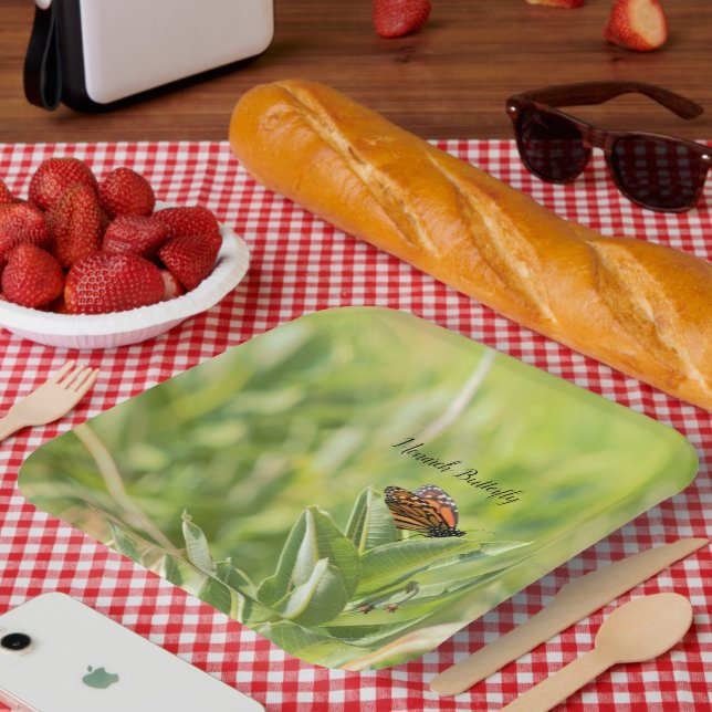 Assiettes En Carton Plaques Papier papillon Monarque (Pique-nique)