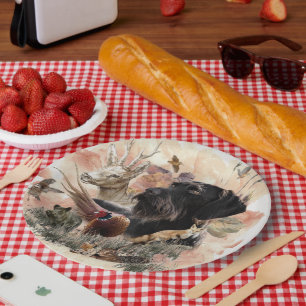 Assiettes En Carton Plaques papier pointeur À poils durs allemandes