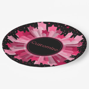 Assiettes En Carton Plaques Papier Red Starburst Party