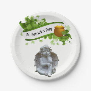 Assiettes En Carton Plaques papier Saint Patrick's Day Angel