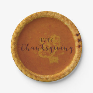 Assiettes En Carton Plaques Papier Thanksgiving Avec tarte Citrouille