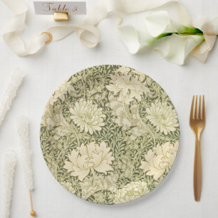 Assiettes En Carton Plaques papier William Morris Chrysanthemum