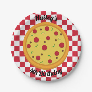 Assiettes En Carton Plaques personnalisées de la Pizza Party