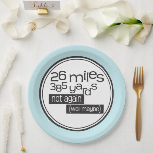 Assiettes En Carton Plaques pour marathonien drôle 26 miles 385 yards