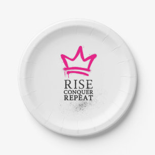 Assiettes En Carton Plaques Queen Party - Lever, Conquérir, Répéter