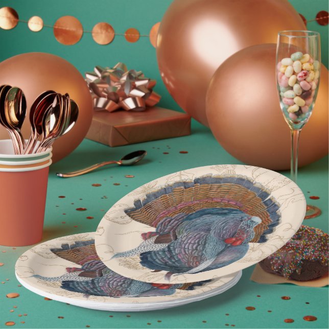Assiettes En Carton Plaques Turquie Thanksgiving (Multi)