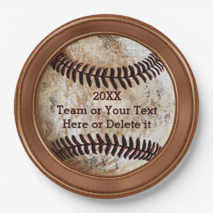 Assiettes En Carton Plaques Vintages de baseball personnalisées