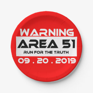 Assiettes En Carton plaquez la course du secteur 51 pour la vérité au