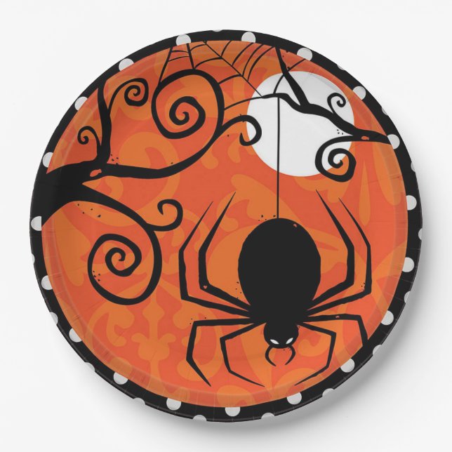Assiettes En Carton Plat de motif de Halloween (Devant)