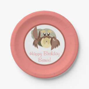 Assiettes En Carton Plat de partie de roche de macareux - Bernie