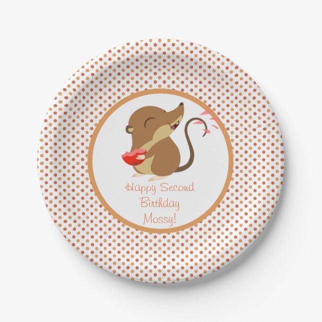 Assiettes En Carton Plat de partie de roche de macareux - moussu (Devant)