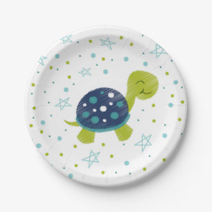 Assiettes En Carton Plat de partie de tortue d'étoile