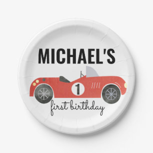 ASSIETTES EN CARTON PLAT DE PARTIE DE VOITURE DE RACE