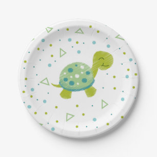 Assiettes En Carton Plat géométrique de partie de tortue