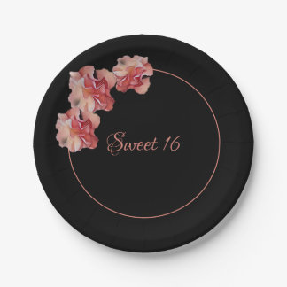 Assiettes En Carton Plat rose doux 16 décorations de fête