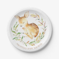 Plate de Baby shower Sweet Little Deer 7"