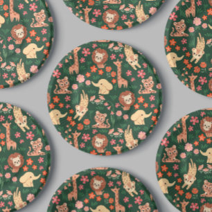 Assiettes En Carton Plate de papier tropicale animal sauvage de la Jun