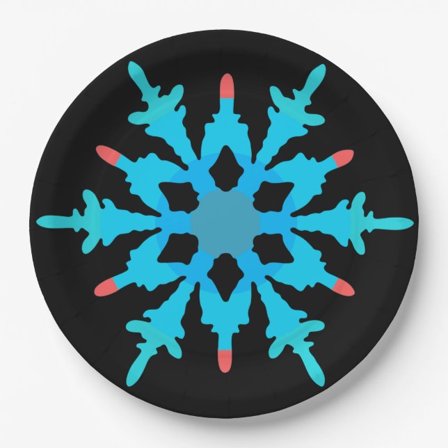 Assiettes En Carton Plate-forme de dîner de Noël (Devant)