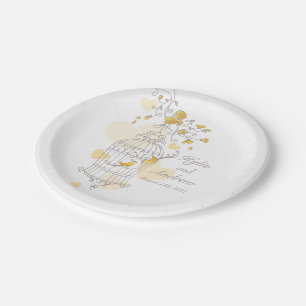Assiettes En Carton Plate-forme de papier personnalisé jaune pour oise