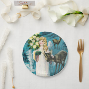 Assiettes En Carton Plates de papier Joyeux Noël