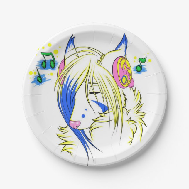 Assiettes En Carton Plates-formes de musique (Devant)