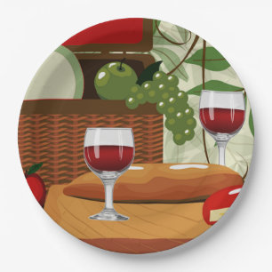 Assiettes En Carton Plates-formes pour les pique-niques de fromages