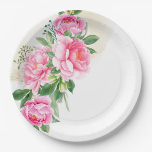 Assiettes En Carton Plates-Papier-Pies Rose