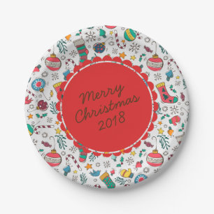 Assiettes En Carton Plates pour fêtes de Noël amusantes