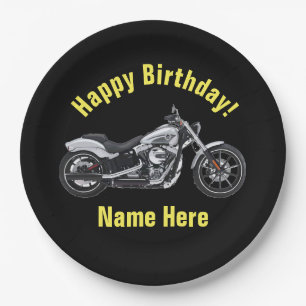 Assiettes En Carton Plats d'anniversaire de moto