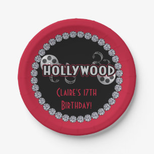Assiettes En Carton Plats de fête d'anniversaire de Hollywood
