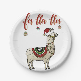 Assiettes En Carton Plats de Noël de lama de fa Lla Lla