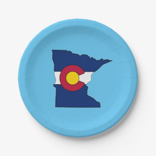 Assiettes En Carton Plats de note de synthèse du Minnesota de drapeau