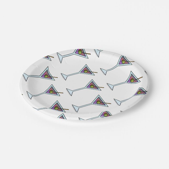 Assiettes En Carton Plats de papier de cocktail - CONCEPTION de (Angle)