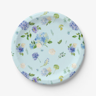 Assiettes En Carton Plats de partie de Fête de la mariée d'hortensia