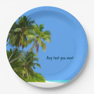 Assiettes En Carton Plats de partie de thème de plage