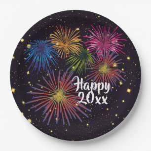 Assiettes En Carton Plats de partie d'Ève de la bonne année