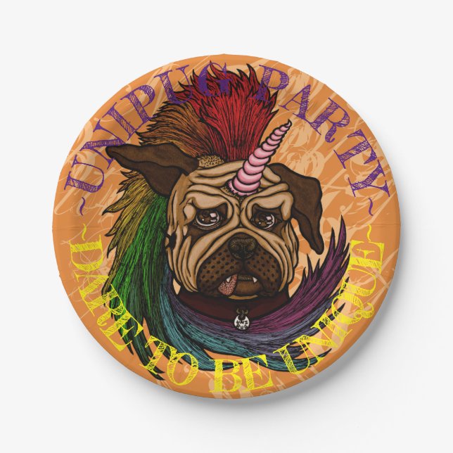 Assiettes En Carton Plats de partie d'Unipug (Devant)