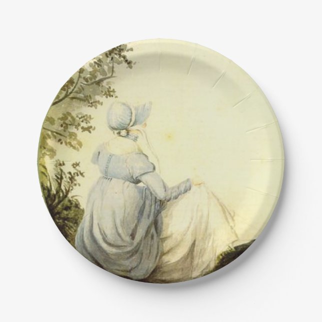 Assiettes En Carton Plats faits sur commande de partie de Jane Austen (Devant)