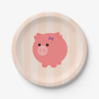 Plats potelés d'anniversaire de porc