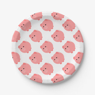 Assiettes En Carton Plats potelés mignons de partie de porc