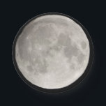 Assiettes En Carton Pleine lune<br><div class="desc">Pleine lune grise dans le ciel noir</div>