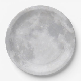 Assiettes En Carton Pleine lune de Halloween