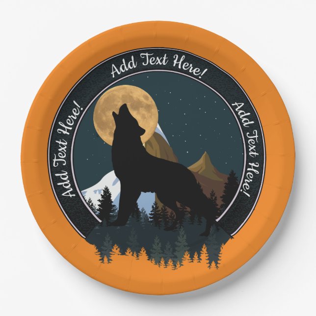 Assiettes En Carton Pleine lune de Howling Wolf (Devant)