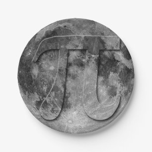 Assiettes En Carton Pleine lune Pi Day Fun