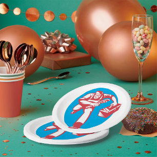 Assiettes En Carton Plombier courant avec une clé et une boîte à outil