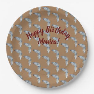 Assiettes En Carton Plumes d'oiseaux