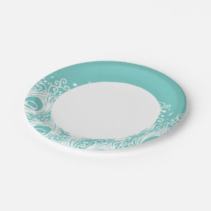Assiettes En Carton Plumes douces de paon
