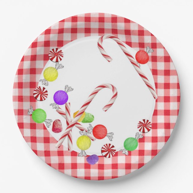 Assiettes En Carton Plums de sucre (Devant)